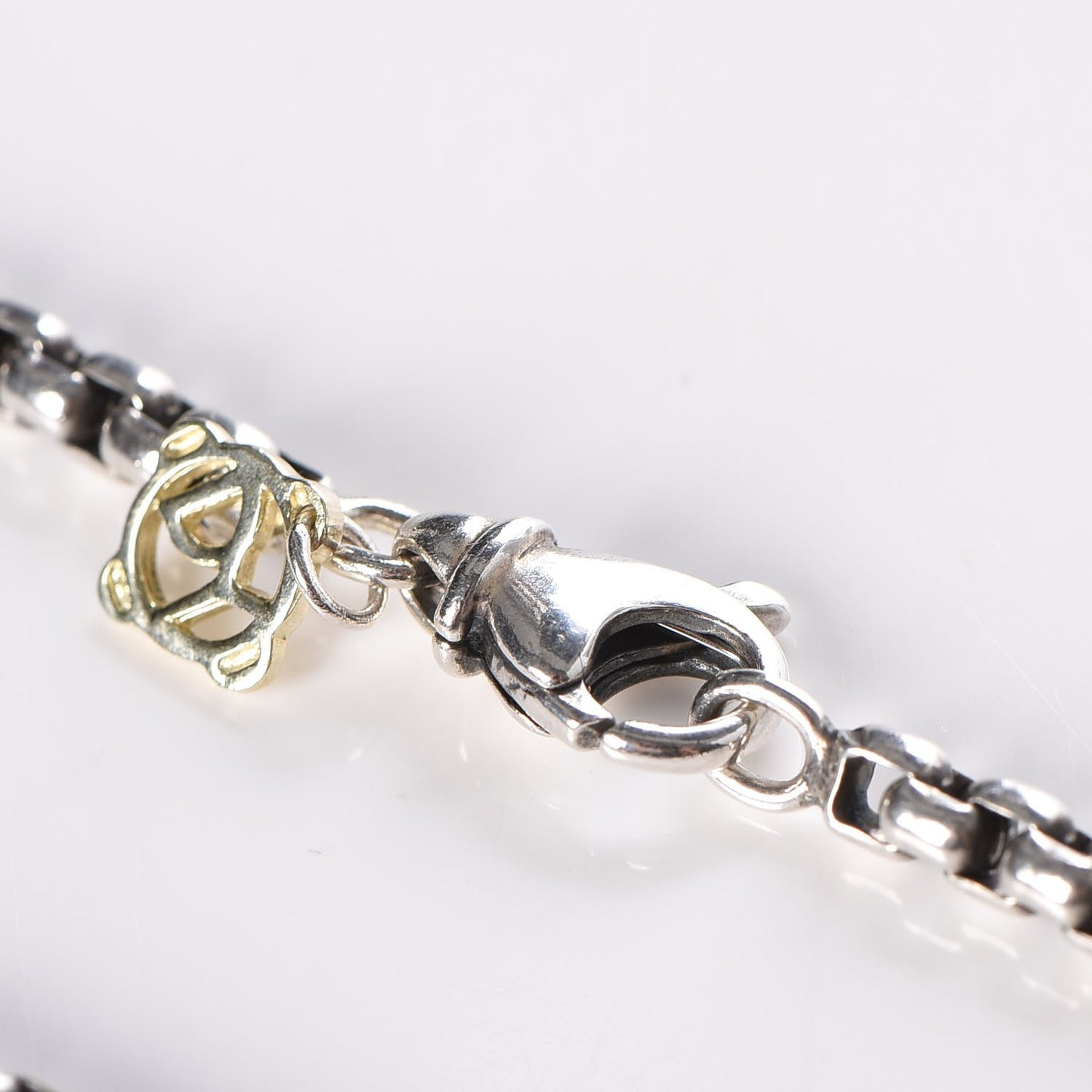 Sterling Silver 14K Yellow Gold 3.6mm Medium Box Chain Necklace 32"