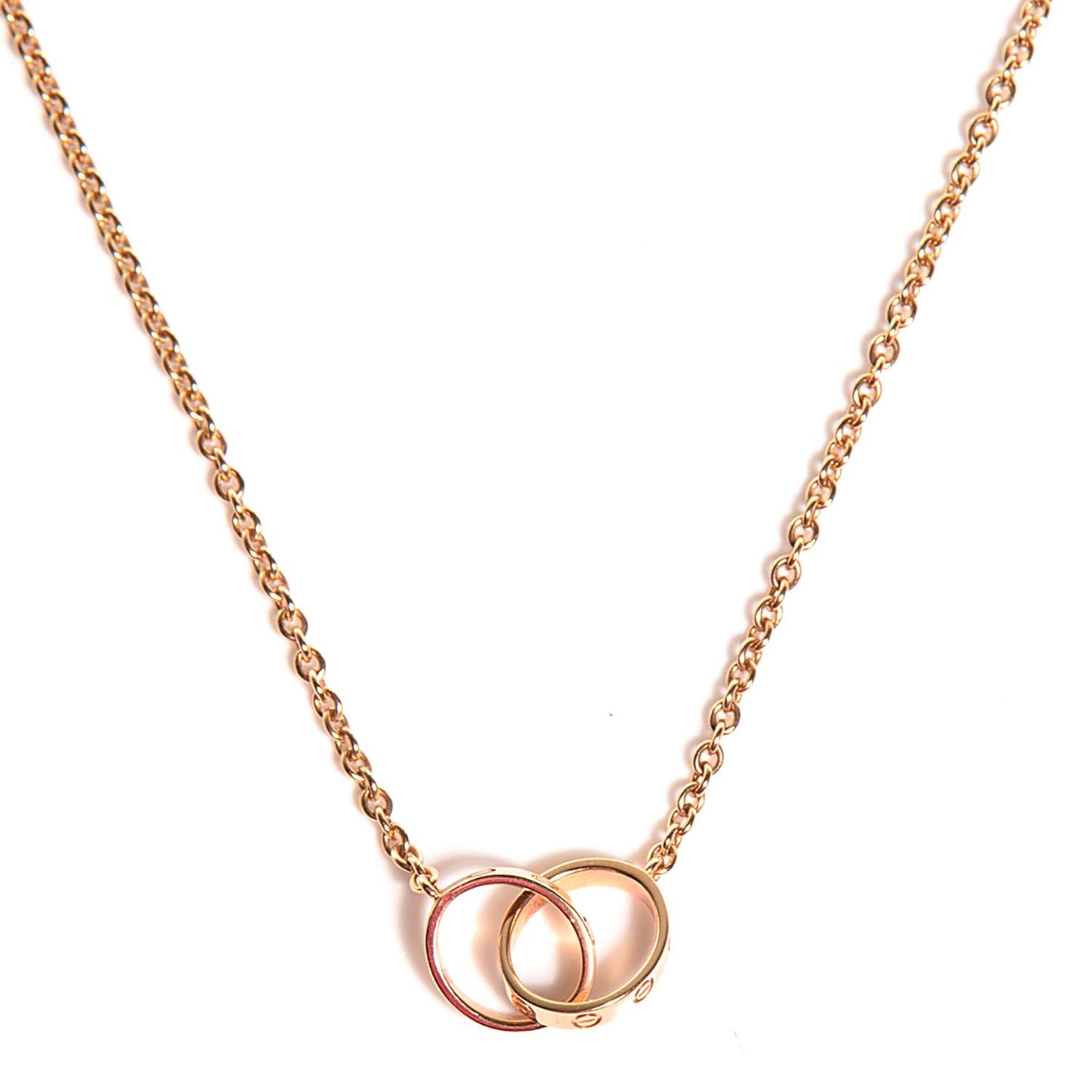 18K Pink Gold Interlocking LOVE Necklace