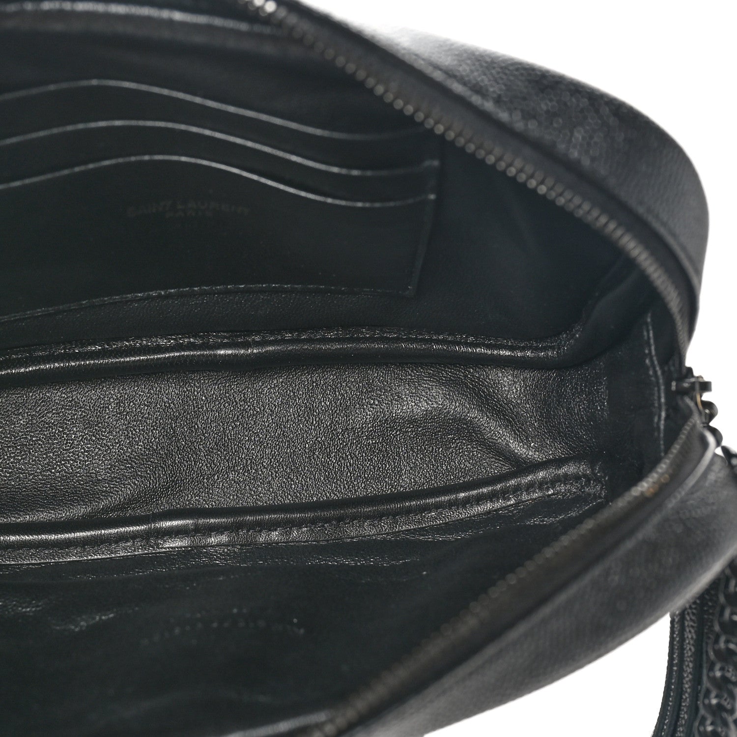 Saint Laurent Grain De Poudre Matelasse Monochrome Monogram Mini Lou Camera Bag Black 5 of 11