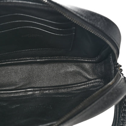 Saint Laurent Grain De Poudre Matelasse Monochrome Monogram Mini Lou Camera Bag Black 5 of 11