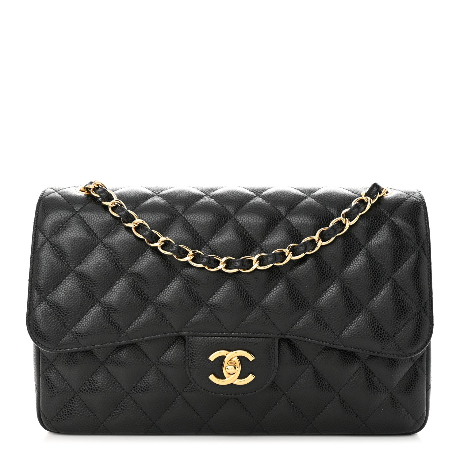 Chanel Caviar Quilted Jumbo Double Flap Black 1 of 11