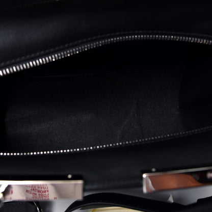 Fendi Vitello Pelo Flamingo Crocodile Embossed Petite 3Jours Tote Black 5 of 5