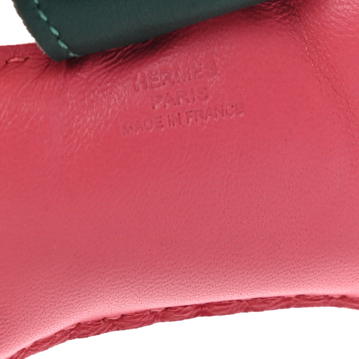 Hermes Milo Lambskin Grigri Rodeo Horse Bag Charm GM Rose Azalee Malachite Lime 3 of 3