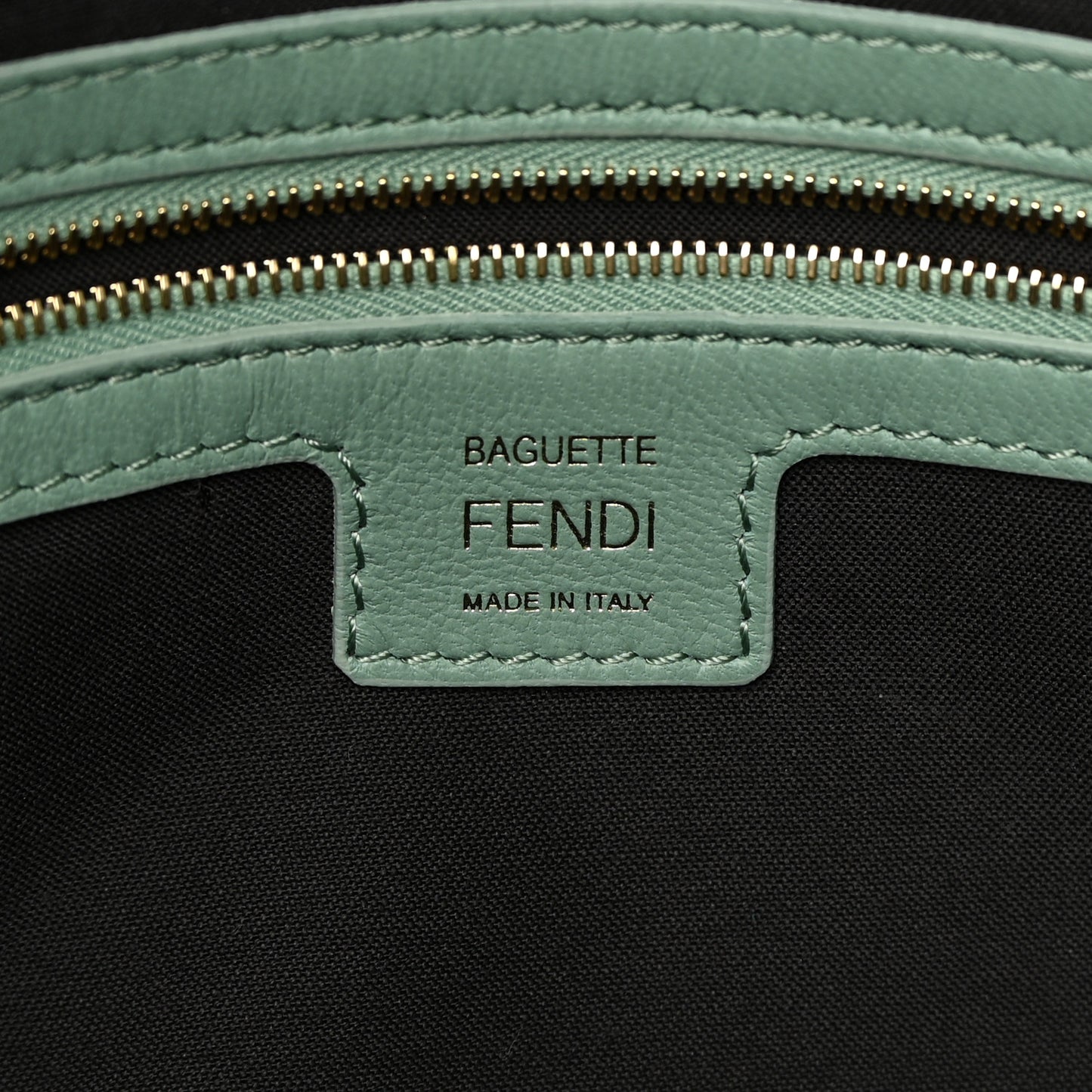 Nappa FF 1974 Embossed Baguette Menta