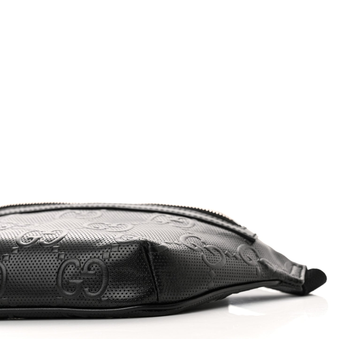 Calfskin GG Tennis Embossed Belt Bag Black