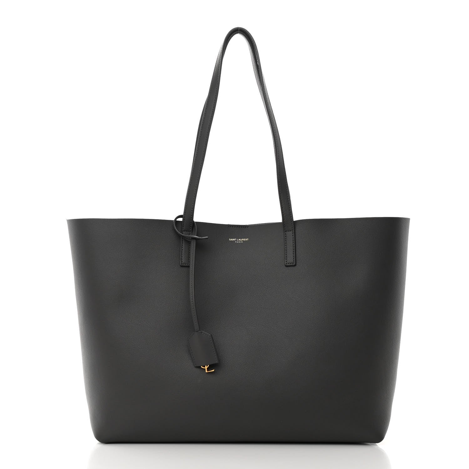 Saint Laurent Calfskin Large Shopping Tote Storm 3 of 14