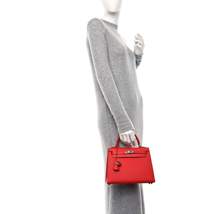 Hermes Epsom Kelly Sellier 25 Rouge Tomate 2 of 9