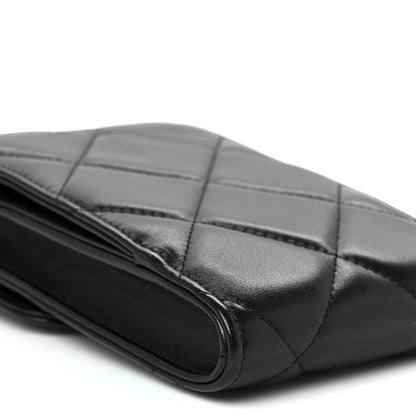 Chanel Lambskin Quilted Chanel 19 Phone Holder With Chain Black 11 of 12