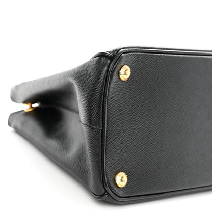 Prada Saffiano Small Galleria Double Zip Tote Black 8 of 11