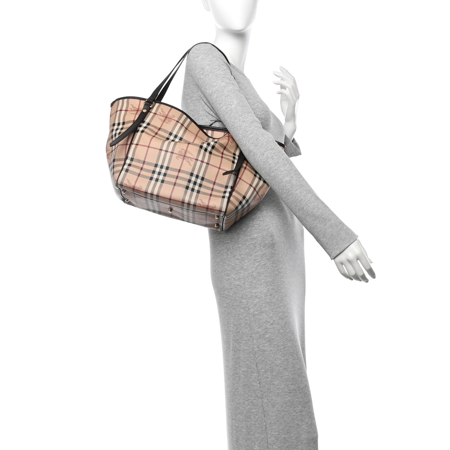 Burberry Haymarket Check Large Canterbury Tote Chocolate 2 of 11
