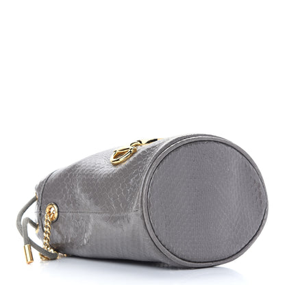 Gucci Snakeskin Mini Zumi Bucket Bag Grey 4 of 9