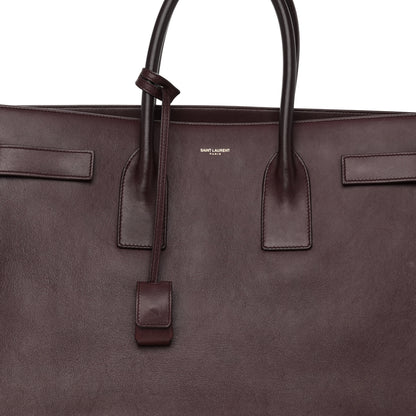 Saint Laurent Calfskin Large Sac De Jour Carryall Bordeaux 8 of 11