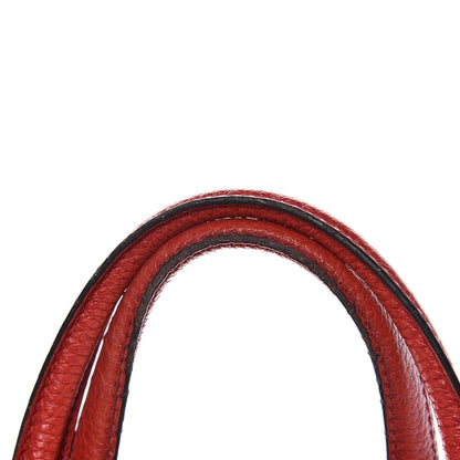 Alexander McQueen Pebbled Calfskin Small Skull Padlock Zip Around Tote Red 22 of 22