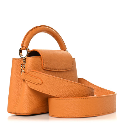 Louis Vuitton Taurillon Mini Capucines Safran Imperial 3 of 9