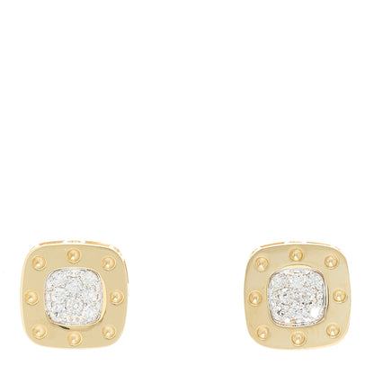 Roberto Coin 18K Yellow Gold Diamond Pois Moi Stud Earrings 1 of 5