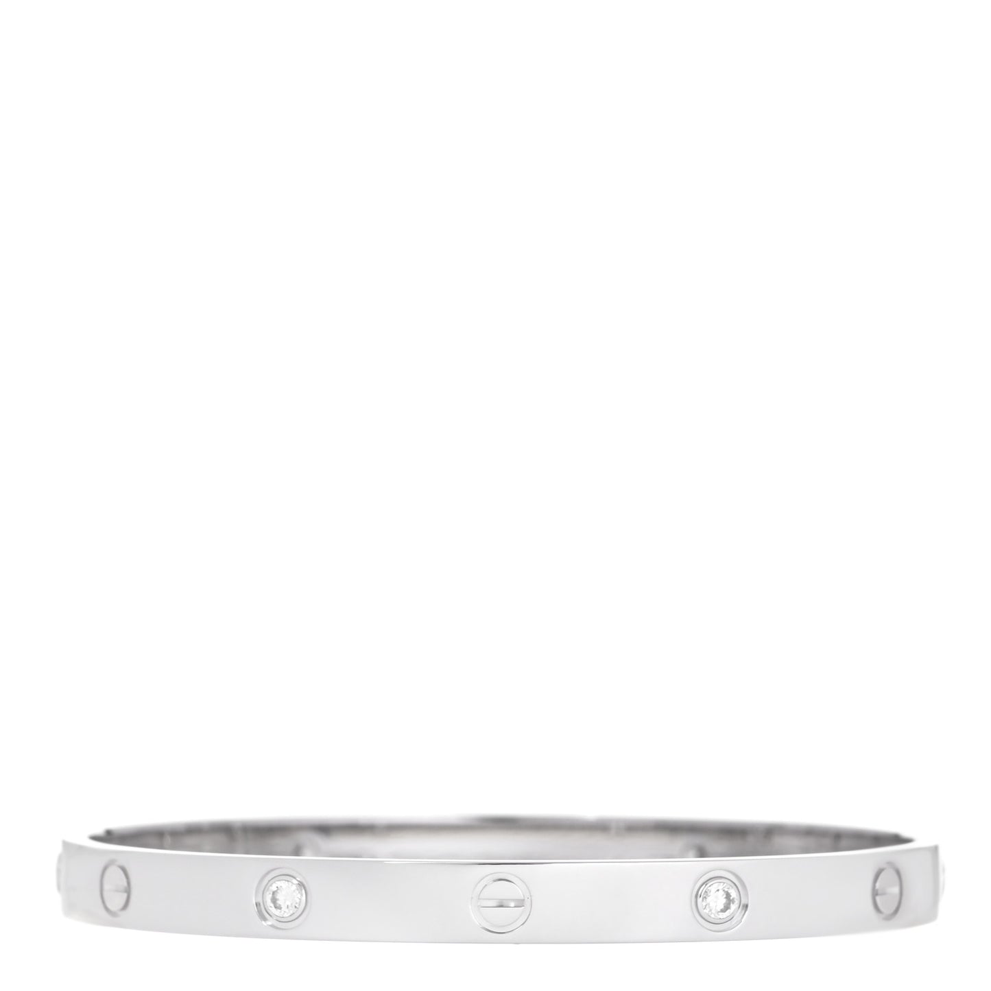 18K White Gold 4 Diamond LOVE Bracelet 19