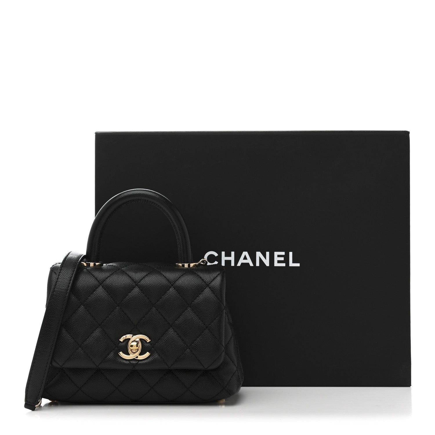 Chanel Caviar Quilted Extra Mini Coco Handle Flap Black 11 of 11