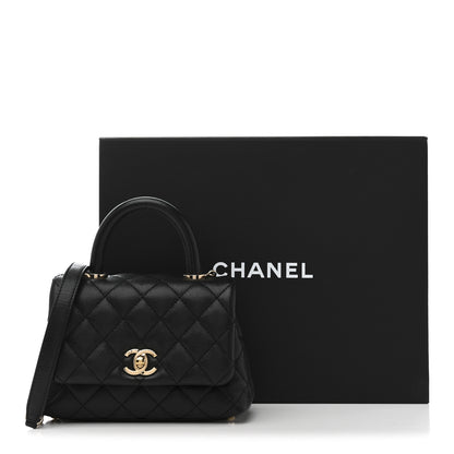 Chanel Caviar Quilted Extra Mini Coco Handle Flap Black 11 of 11