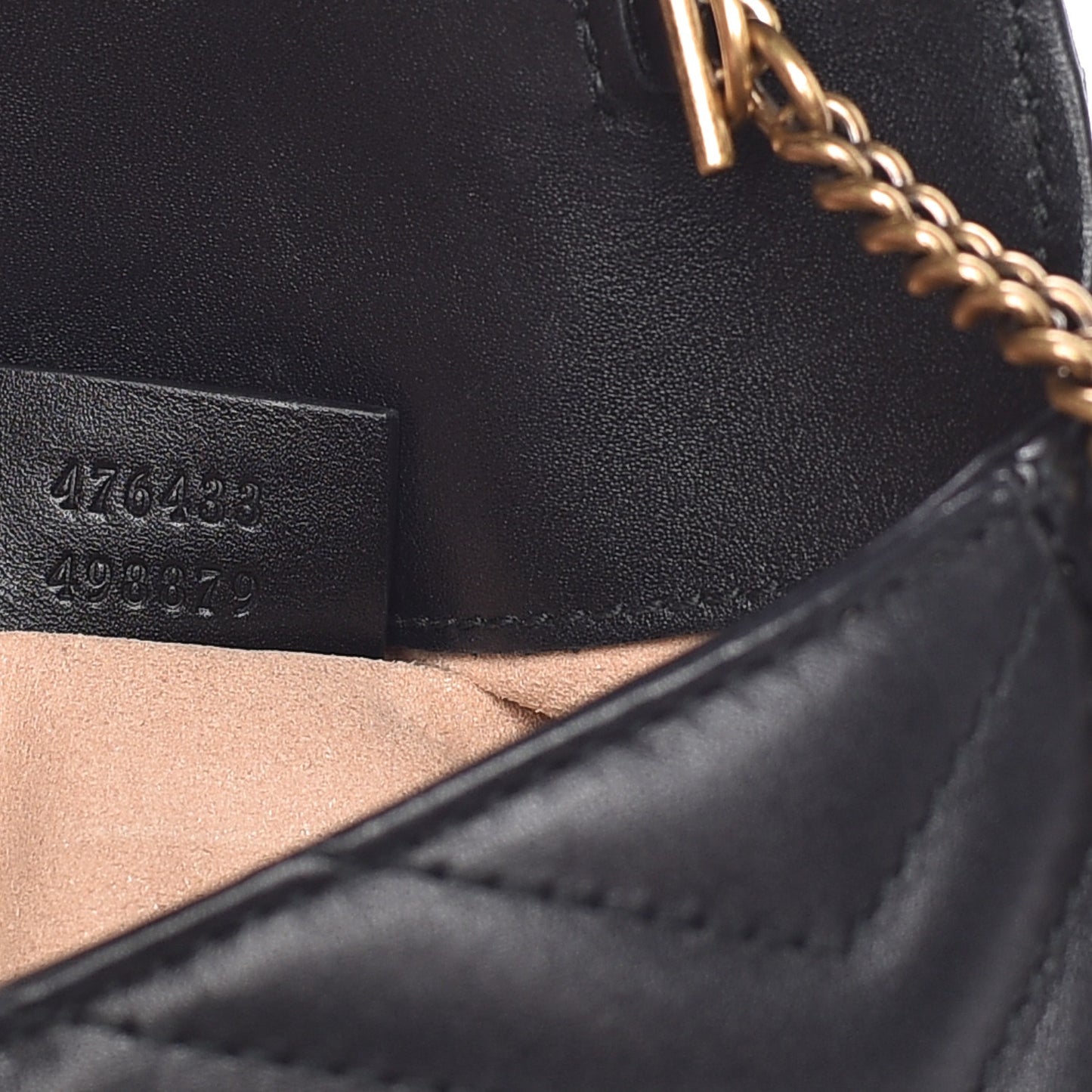 Calfskin Matelasse Super Mini GG Marmont Shoulder Bag Black