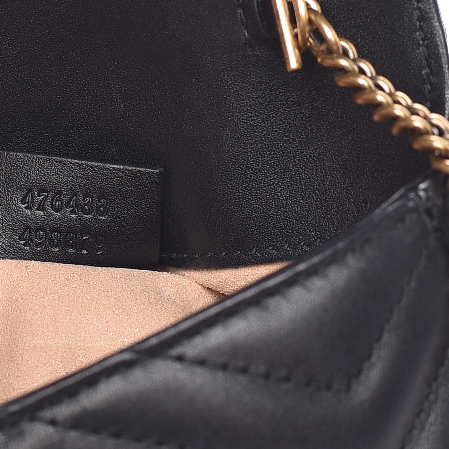 Gucci Calfskin Matelasse Super Mini GG Marmont Shoulder Bag Black 7 of 10