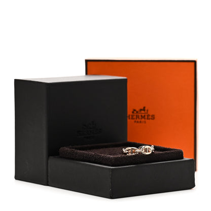 Hermes 18K Rose Gold PM Chaine d'Ancre Enchainee Ring 55 7.25 7 of 7