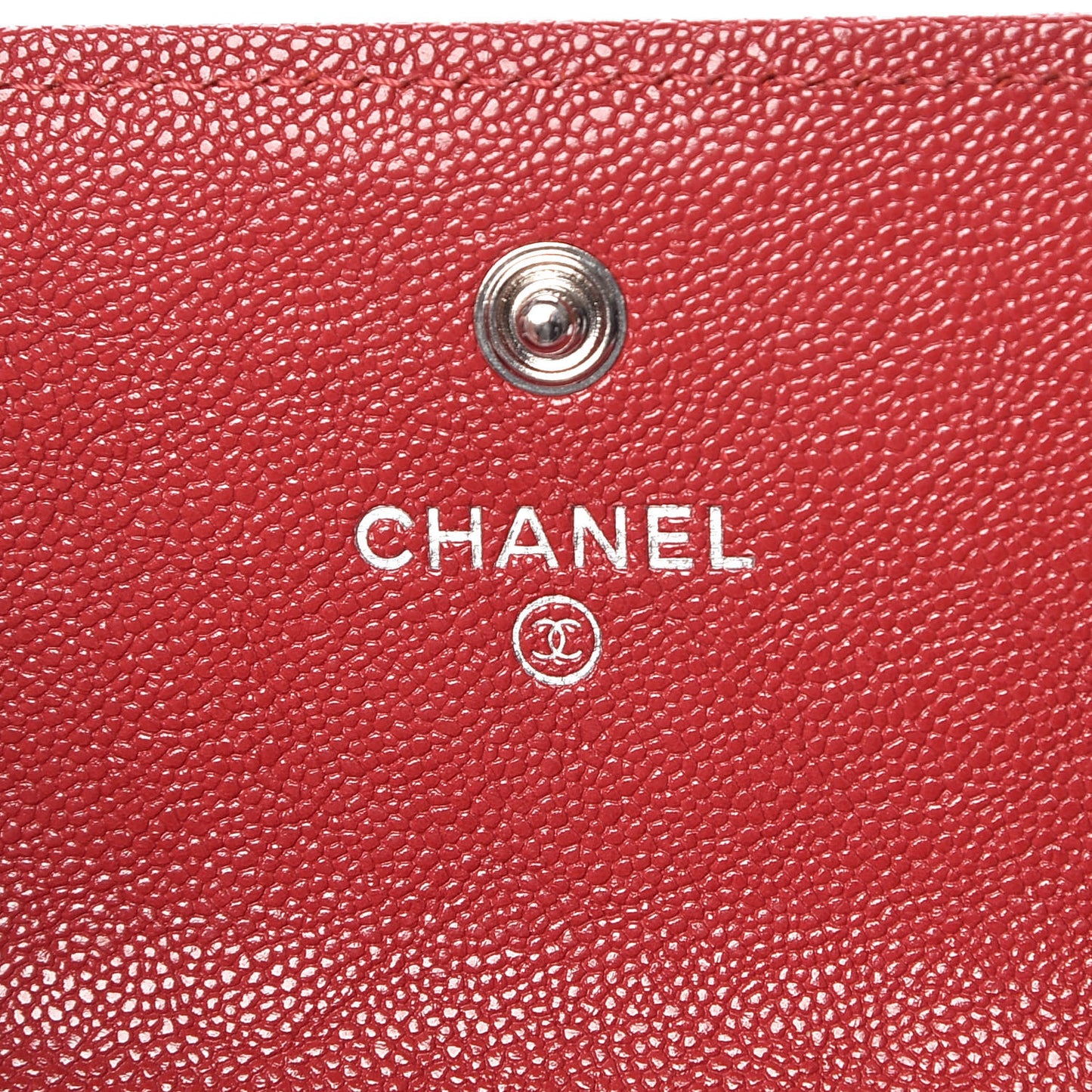 Caviar Quilted Boy Flap Wallet Red
