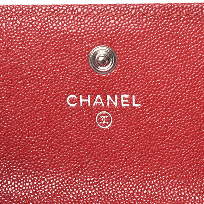 Chanel Caviar Quilted Boy Flap Wallet Red 6 of 9