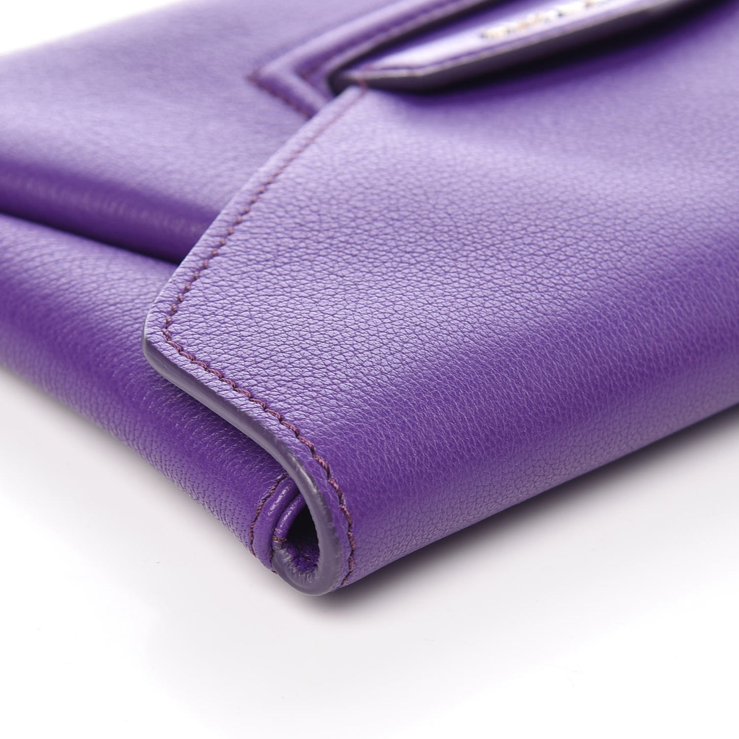 Sugar Goatskin Small Antigona Envelope Clutch Purple