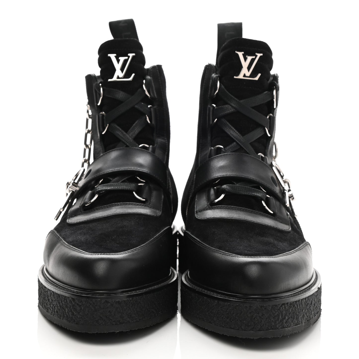 Suede Calfskin Mens Creeper Ankle Boots 9 Black