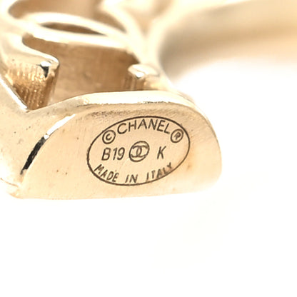 Chanel CC Hoop Earrings Gold 4 of 4