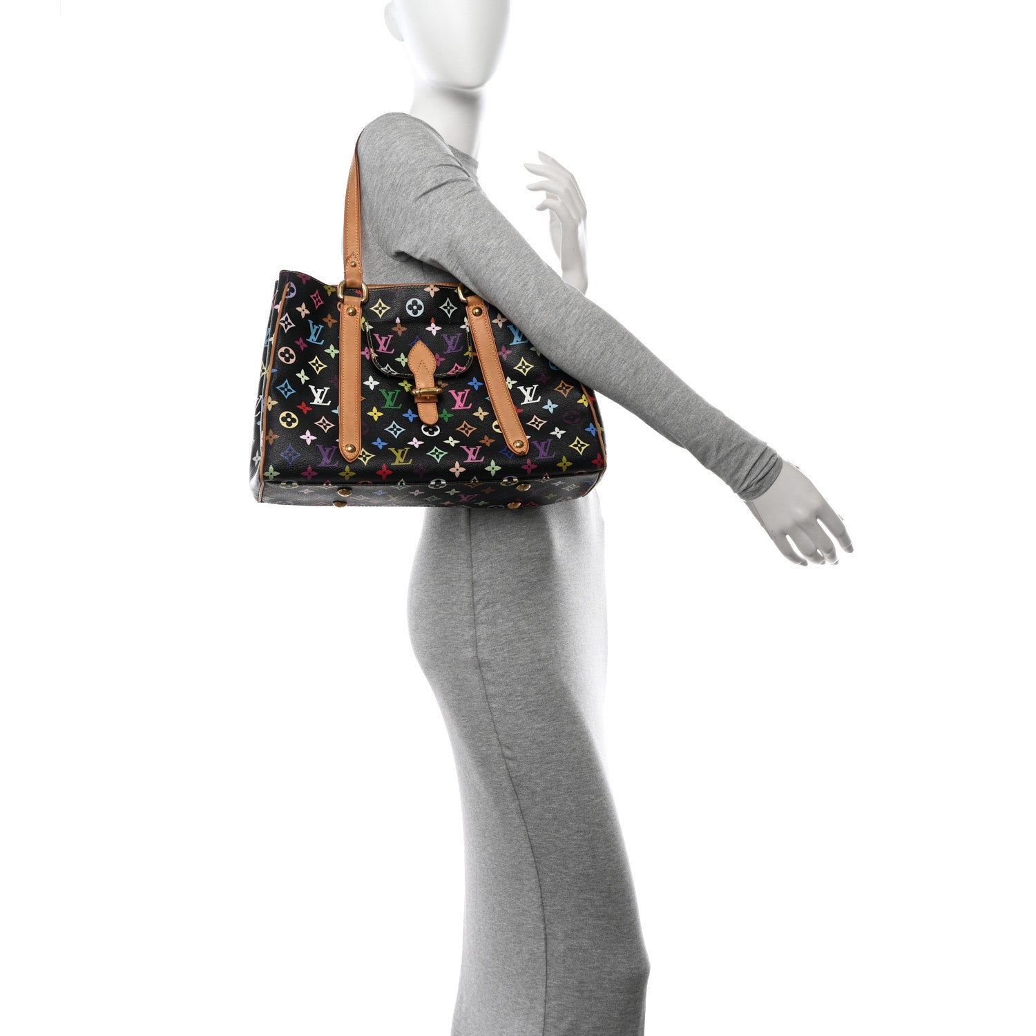 Louis Vuitton Monogram Multicolor Aurelia MM Black 2 of 13