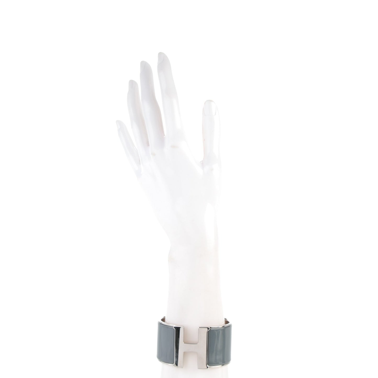 Enamel Extra Wide Clic Clac H Bracelet GM Ardoise