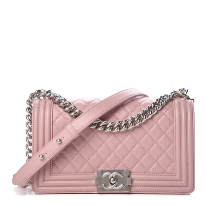 Chanel Calfskin Quilted Medium Boy Flap Light Pink 1 of 10