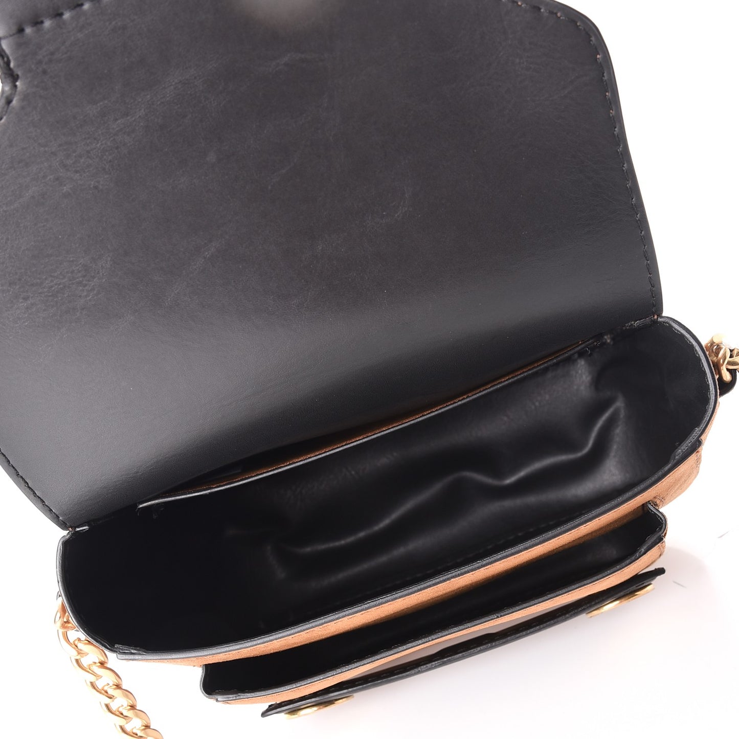 Eco Alter Faux Suede Nappa Popper Shoulder Bag Tan