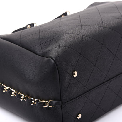 Chanel Bullskin Stitched Large Shopping Bag Black 5 of 12
