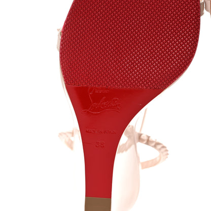 Christian Louboutin Calfskin So Me Spike 85 Wedge Sandals 38 Leche 6 of 7