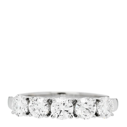 Parker & West by FASHIONPHILE Platinum Diamond 1.04ct Half Eternity Band Ring 52 6 1 of 10