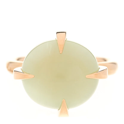 Pomellato 18K Rose Gold Prehnite Veleno Ring 50 5.5 1 of 7