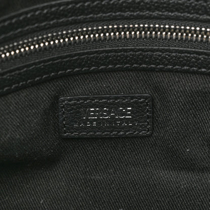 Versace Calfskin Medium Repeat Zip Hobo Black 7 of 11