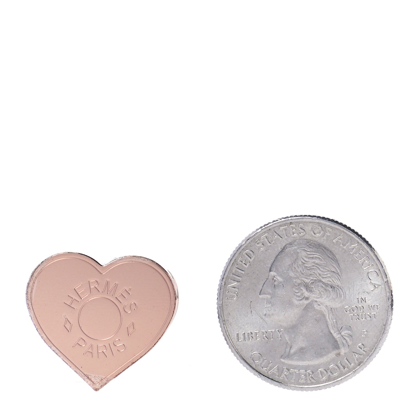 Rose Gold Plated Brass Mini Coeur Twilly Scarf Ring