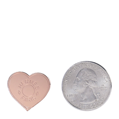 Hermes Rose Gold Plated Brass Mini Coeur Twilly Scarf Ring 2 of 4