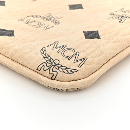 MCM Visetos Medium Pouch Beige 9 of 12