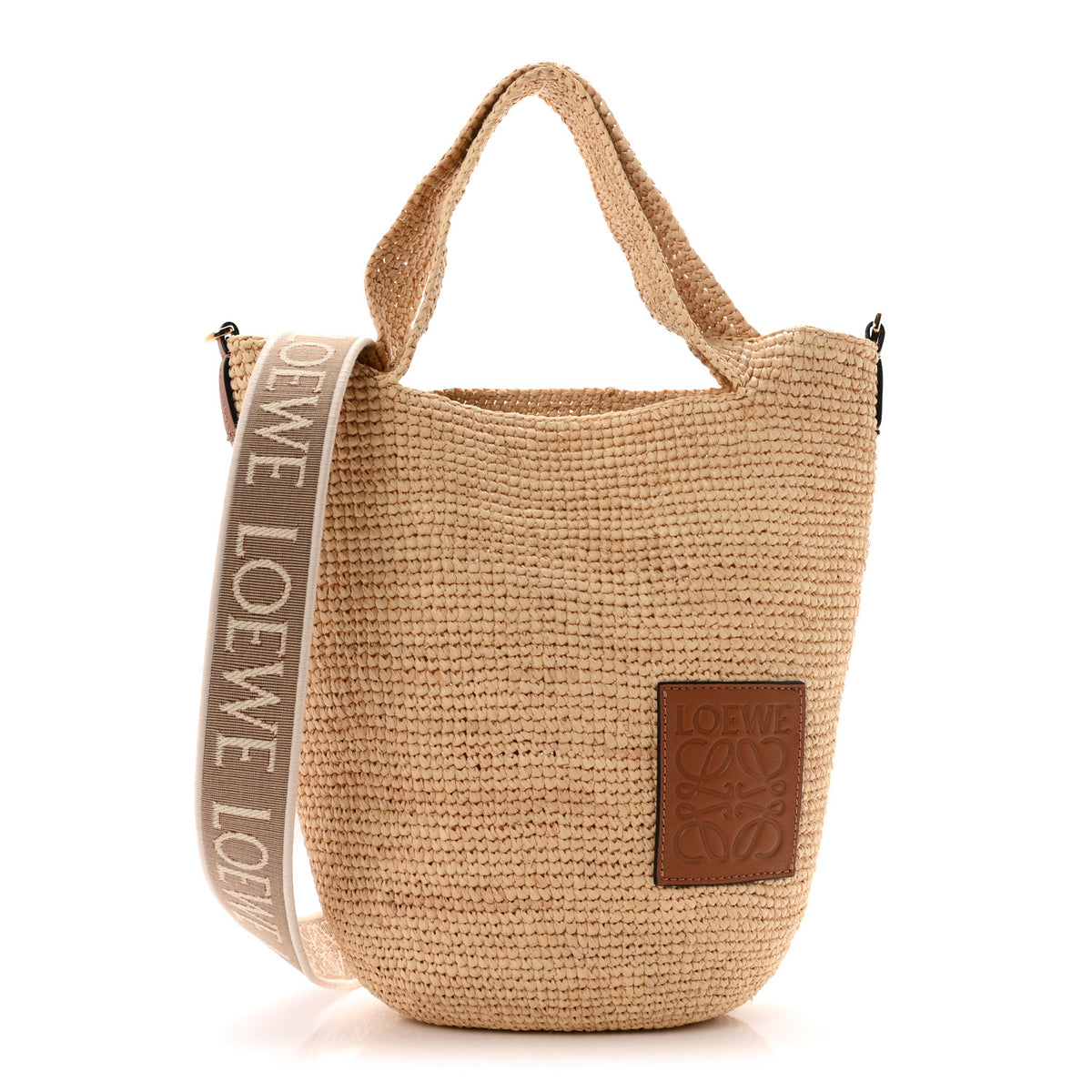 Loewe Raffia Mini Slit Tote Bag Natural Tan 1 of 9