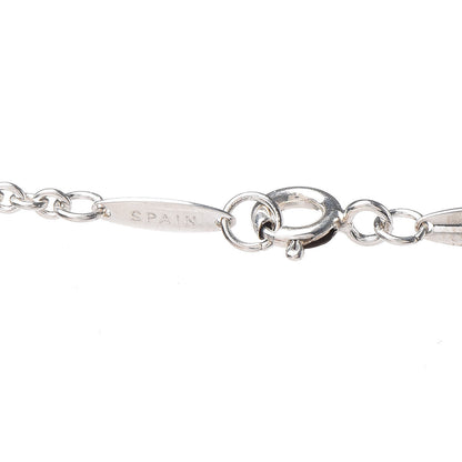 Tiffany Sterling Silver Pink Pearl 9-9.5mm Elsa Peretti Open Heart Lariat Necklace 5 of 8