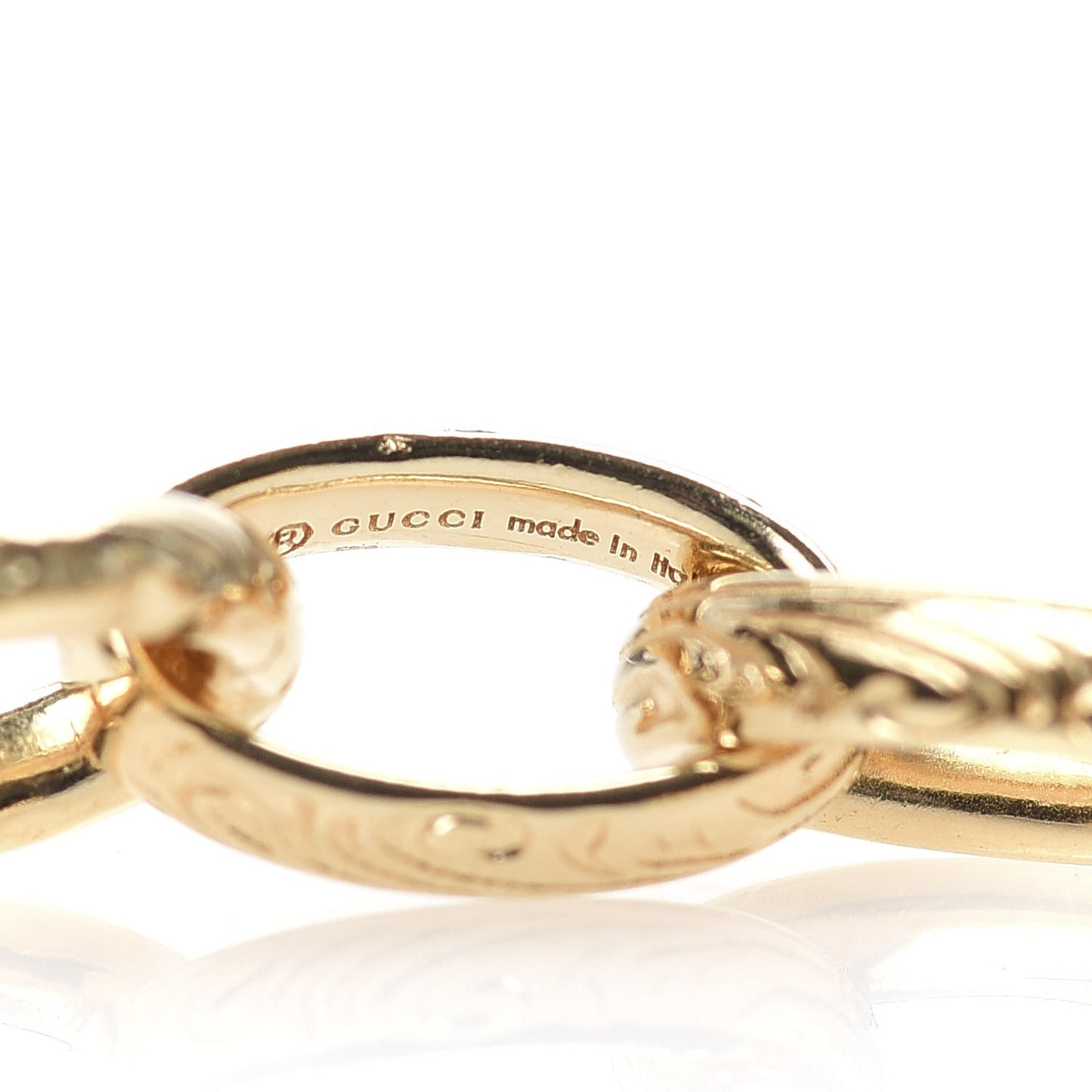 18K Yellow Gold Open Link Chain Bracelet 18