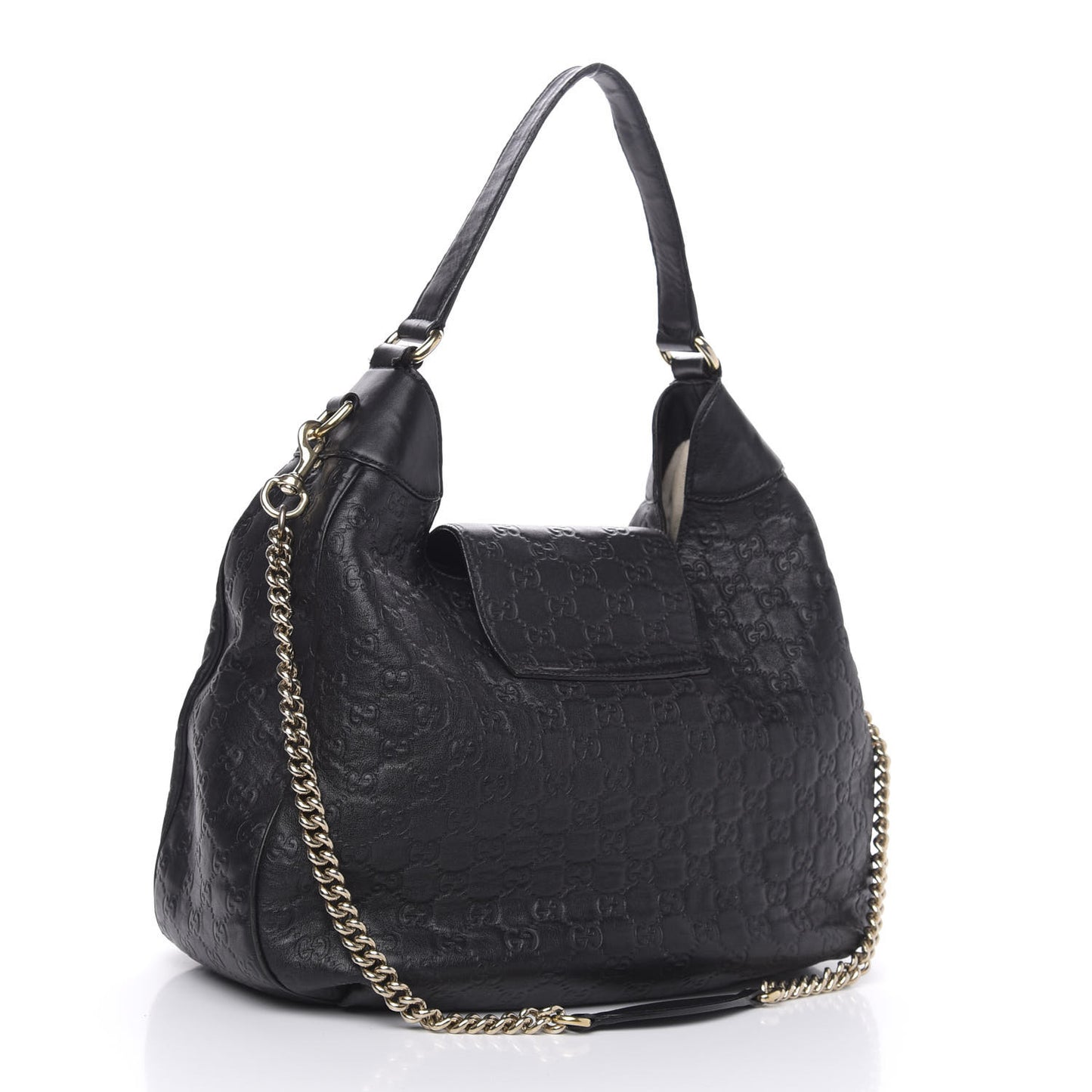 Guccissima Medium Emily Hobo Black