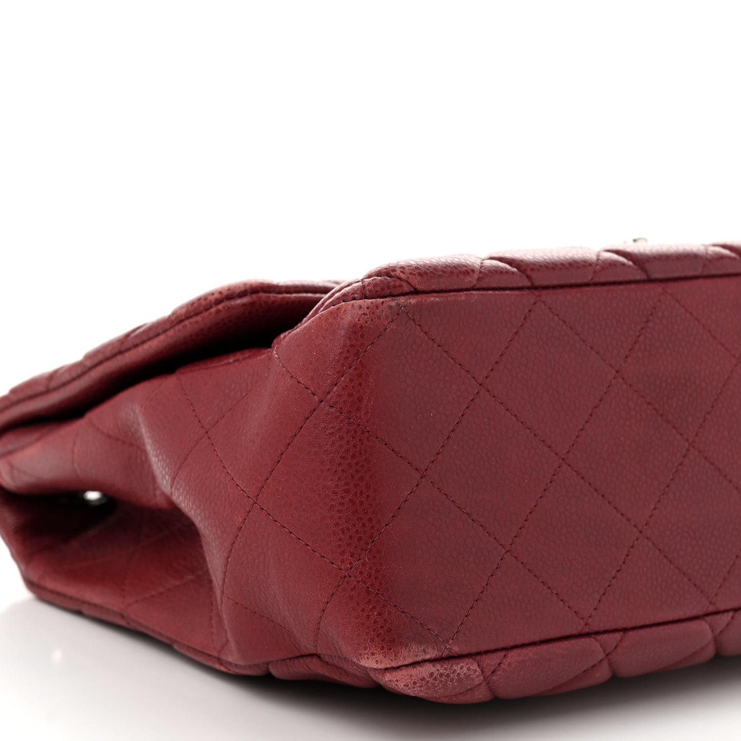 Caviar Quilted Jumbo Single Flap Red