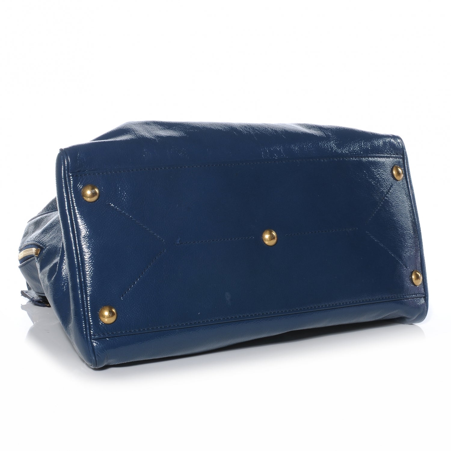 Saint Laurent Textured Patent Medium Majorelle Blue 4 of 7