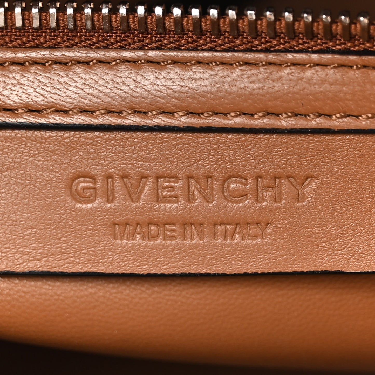 Calfskin Contrast Topstitch Small Antigona Cognac