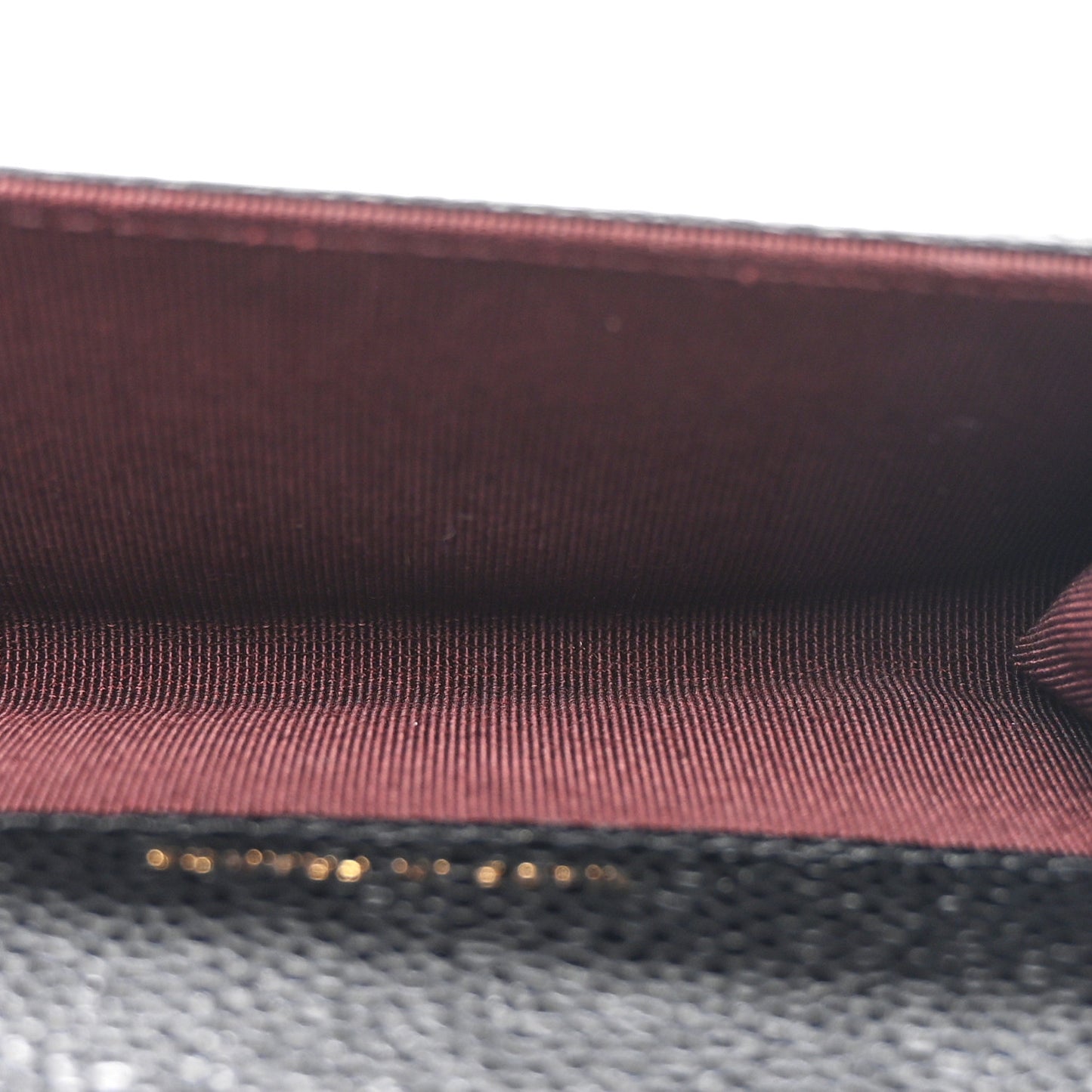 Caviar Quilted Flap Card Holder Wallet Black